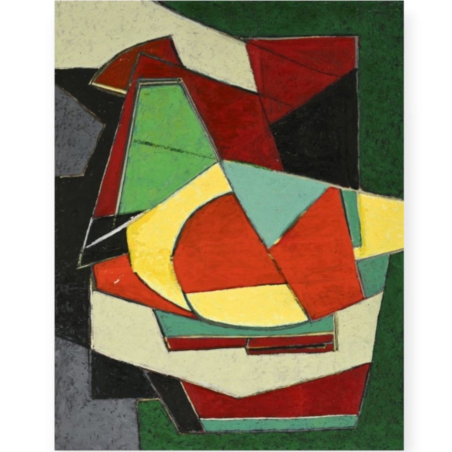 Important cubist painting / tableau by Gilbert Thevenot