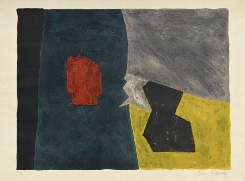 Serge Poliakoff ( 1900-1969), lithograph in color,1958, numbered 39/100 and signed