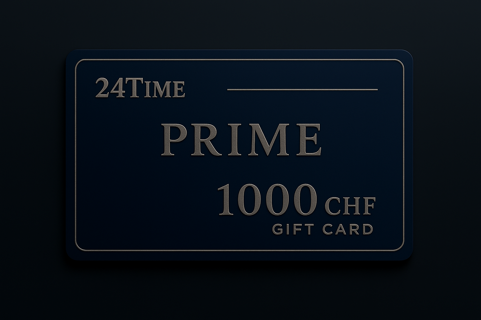 24Time Prime 1000 CHF gift card on a dark background