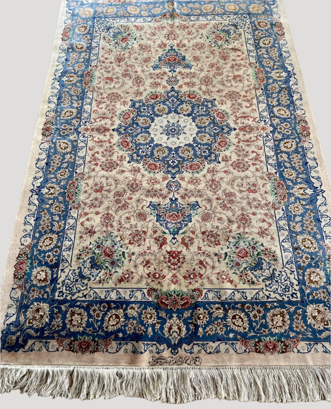 rare-ancient-ghom-silk-carpet-tapis-teppich-signed-erami_