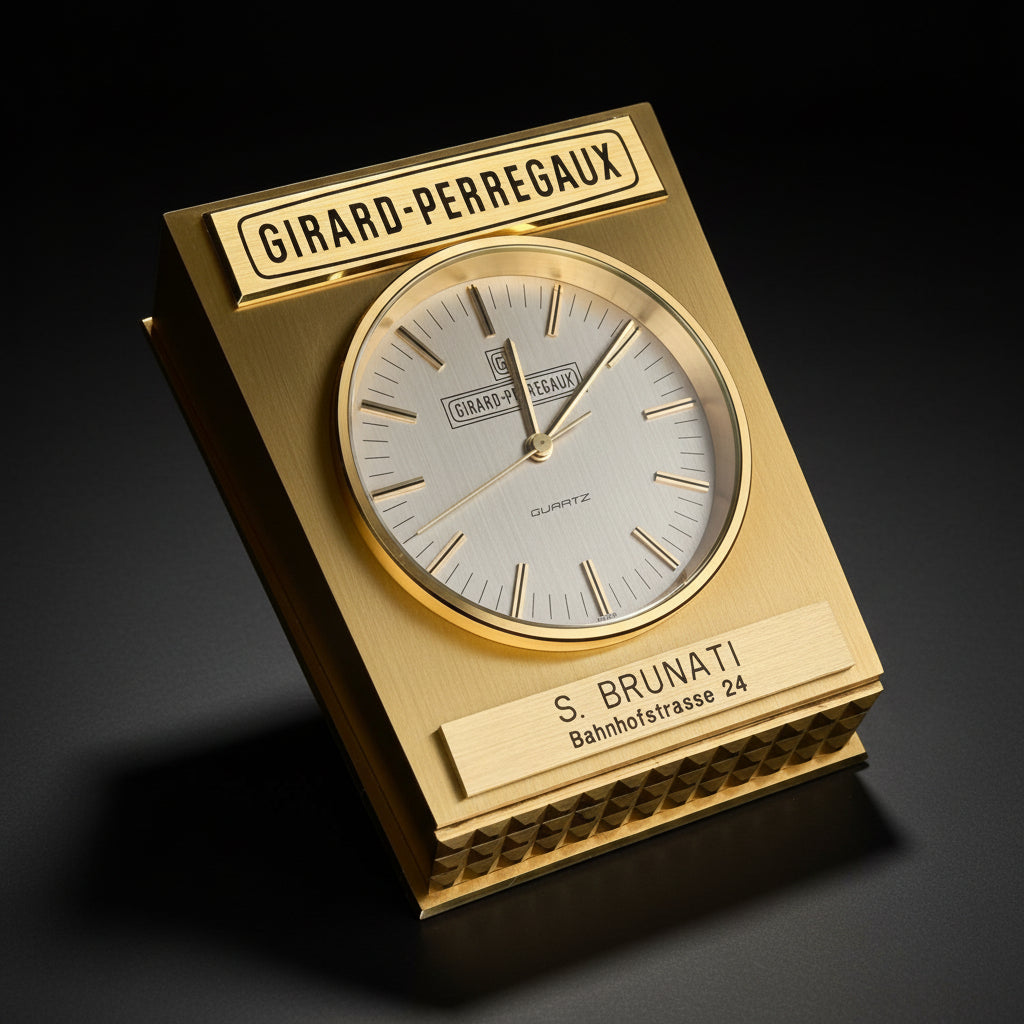 Girard-Perregaux Desk Clock, 1980s-90s