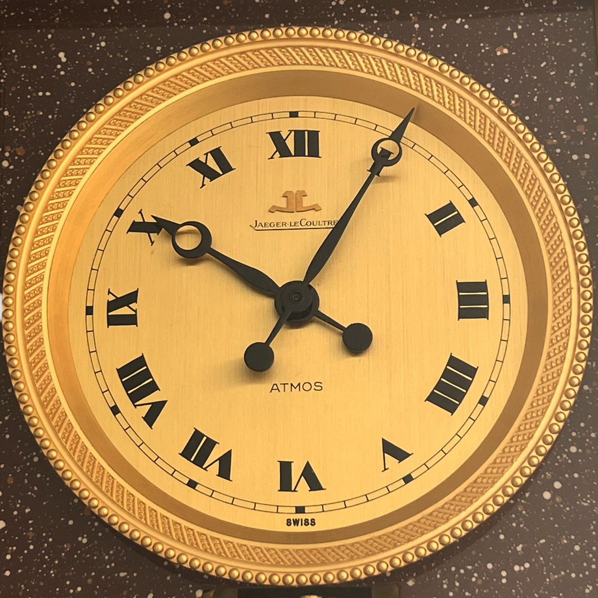 Jaeger-LeCoultre Atmos Red Marble Motifs Roman Dial