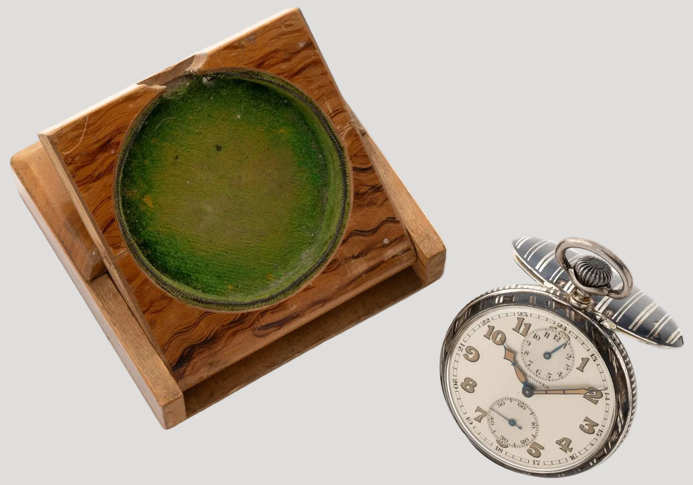 Longines  900 Massive Silver Art Deco Pocket Watch ca 1920'