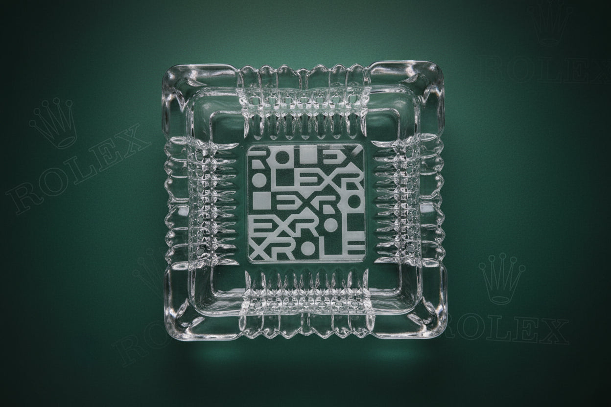 Rolex Crystal Glass Jubilee Ashtray/ Cendrier/ Aschenbecher Rare Collector