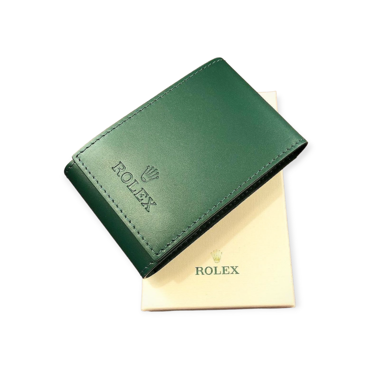 Rolex New Rare Green Leather Etui/ Travel Pouch/ Case