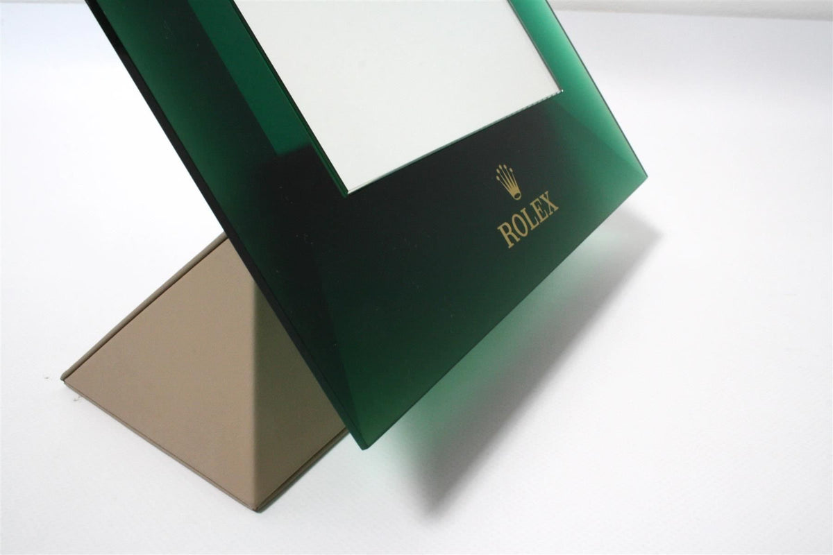 Rolex Green Display Présentoir Mirror Miroir Spiegel Rare Collector