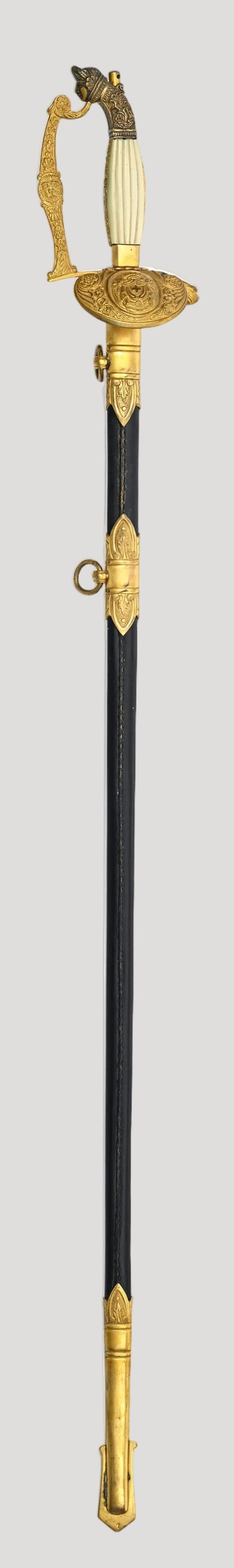 Kingdom of Italy, ceremonial sword circa 1930 with Savoy Crown symbols