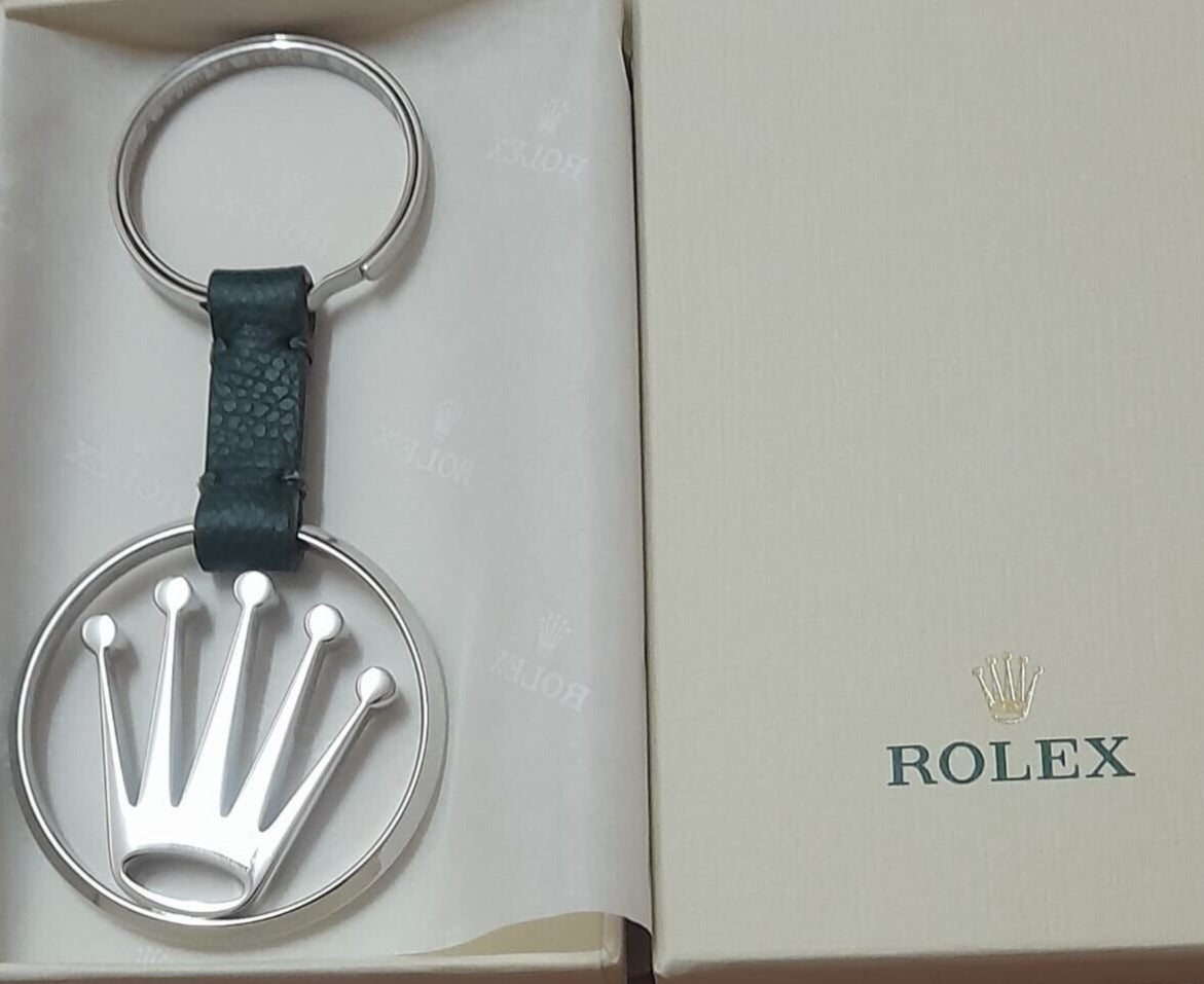 Rolex Oversized Crown Green Key Ring Holder in its original box New