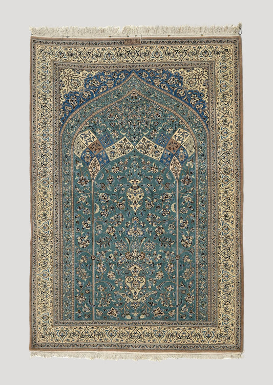 Naïn carpet in wool and silk by Habibian, Iran,  20th century,