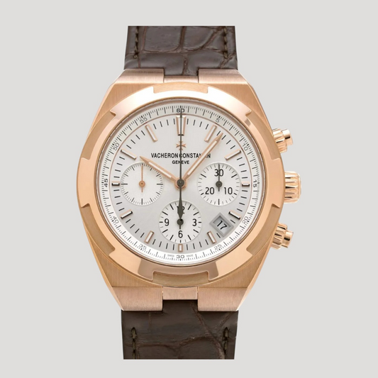 Vacheron Constantin Overseas Chronograph 5500v Rose Gold Silver Dial 5500V/000R-B074 New Full Set