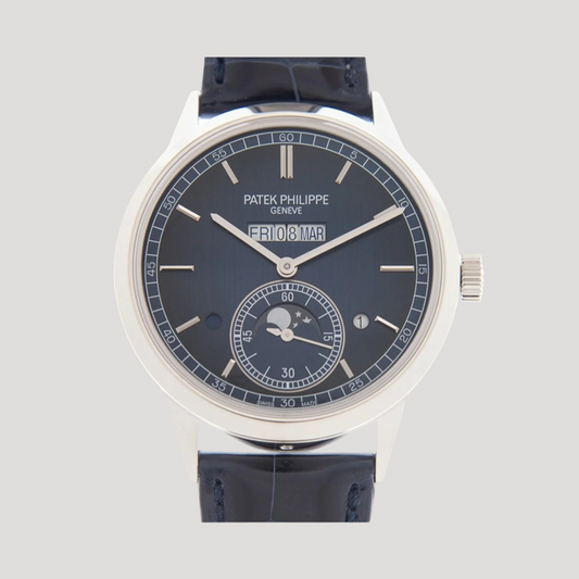 Patek Philippe Perpetual Calendar 5236P In Line Perpetual Calendar Platinum Blue Dial 5236P New Full Set-001