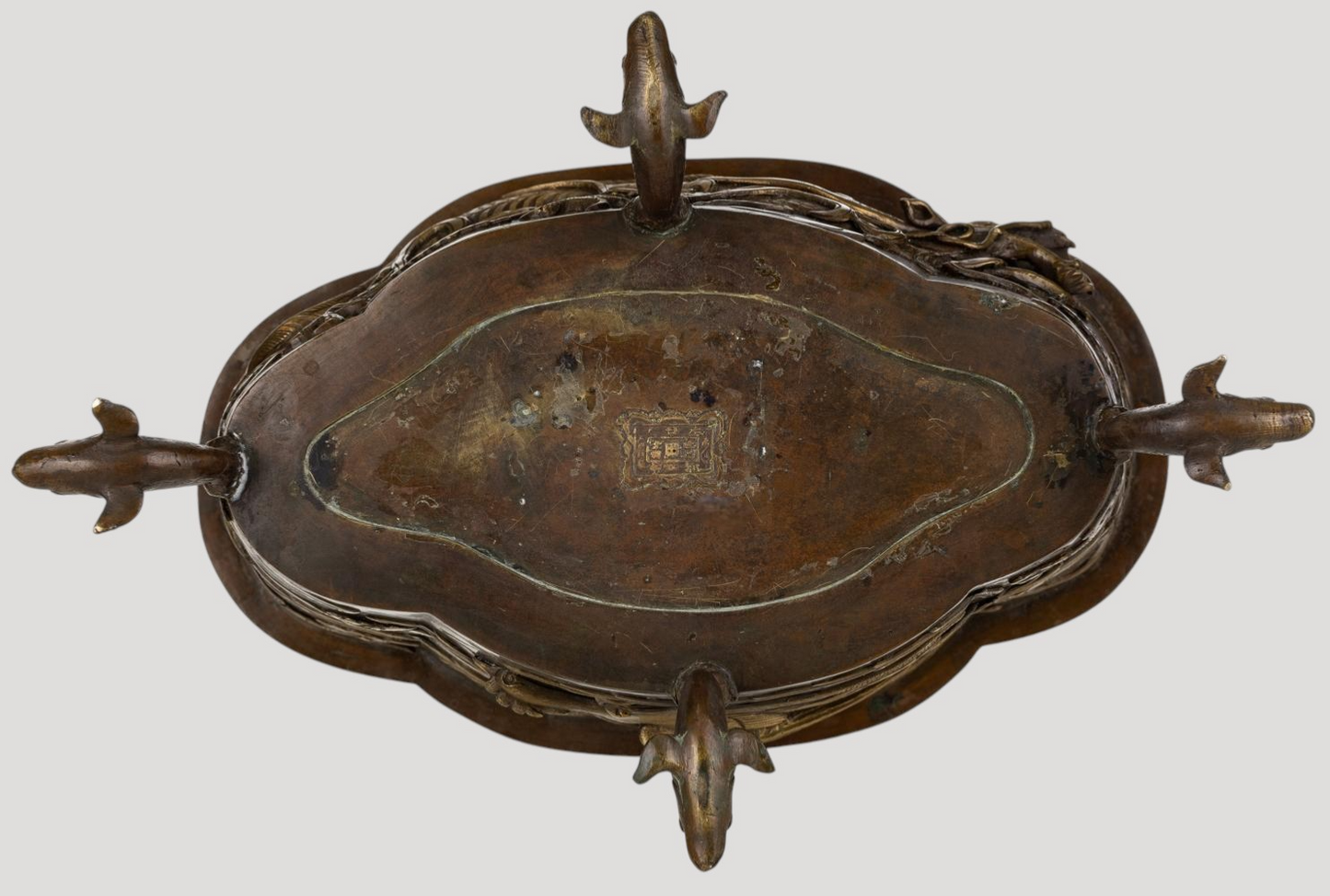 Japan 1900' Important Patinated Bronze Jardiniere