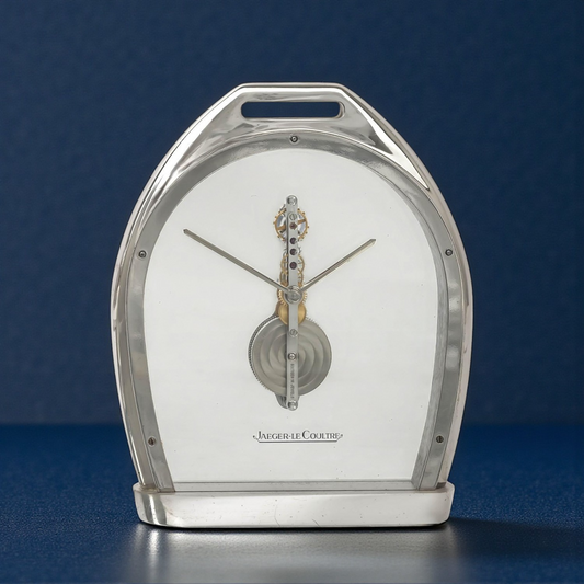 Jaeger-LeCoultre 8 Days Etrier for Hermès Baguette Table Clock / Pendulette Rare