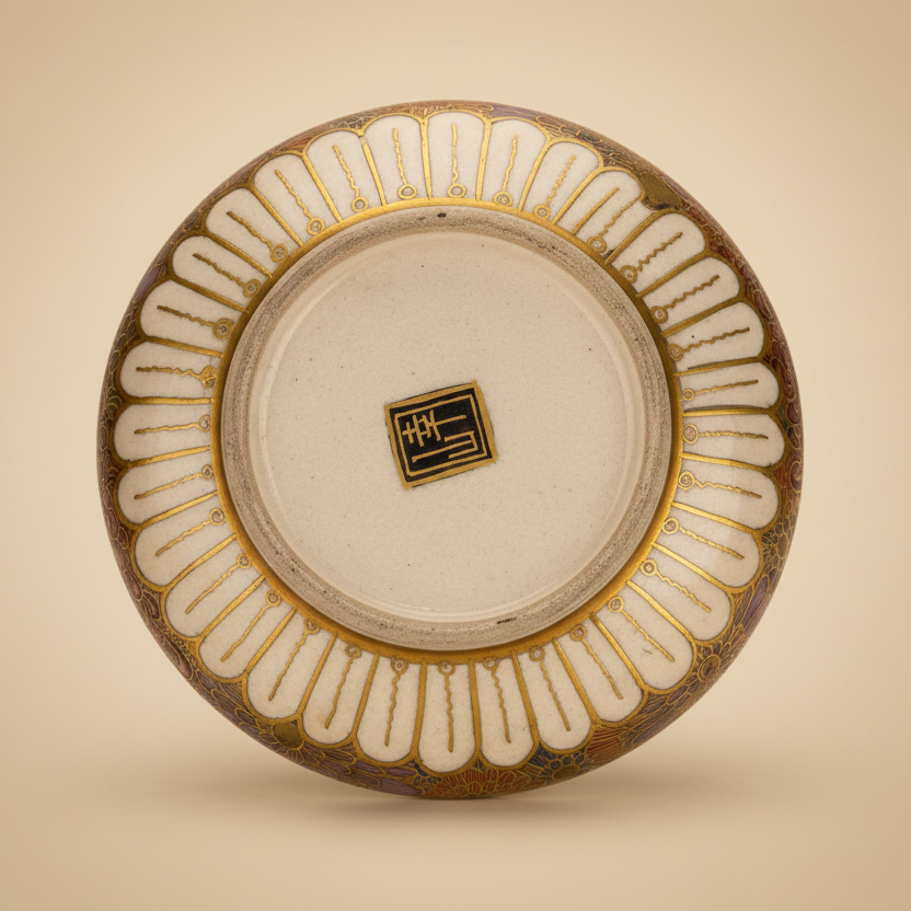 Ancient Satsuma Decorative Object signed, Japan ca 1900