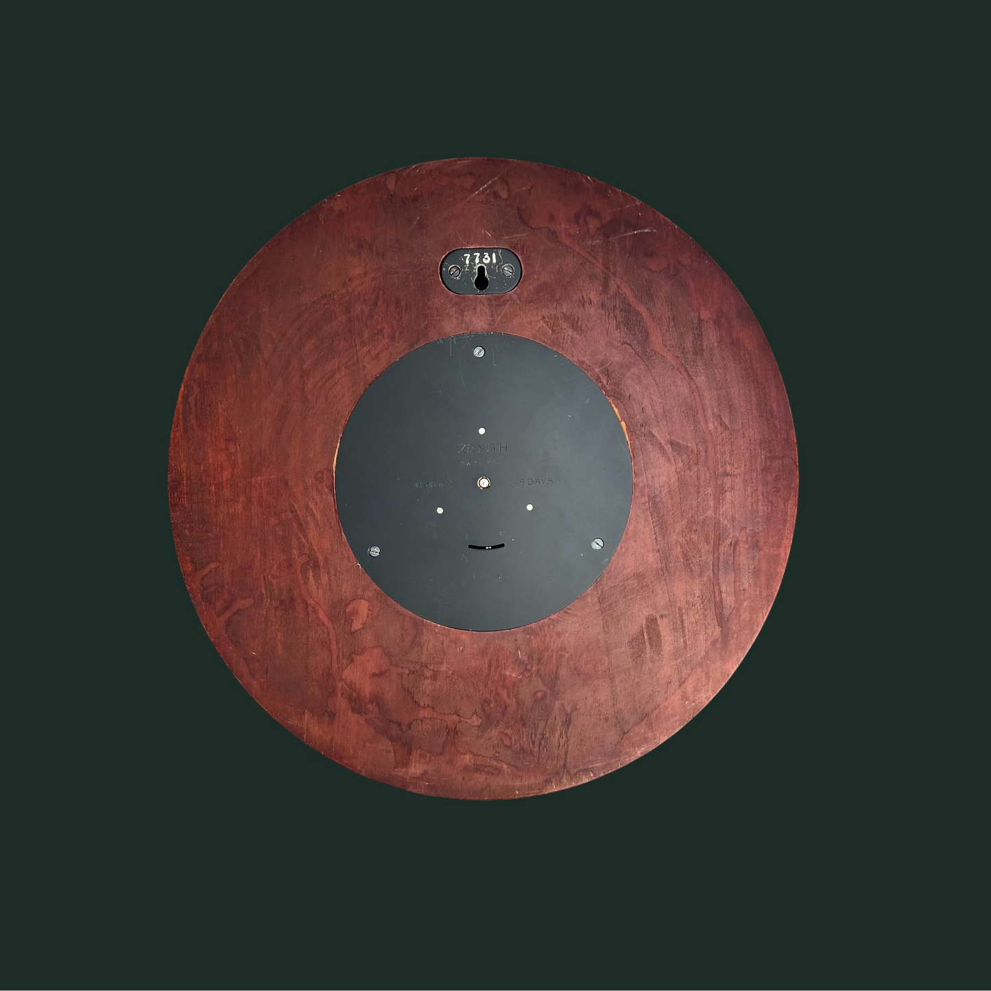 Zenith Handmade Wall Clock / Horloge Murale in Wood Rare