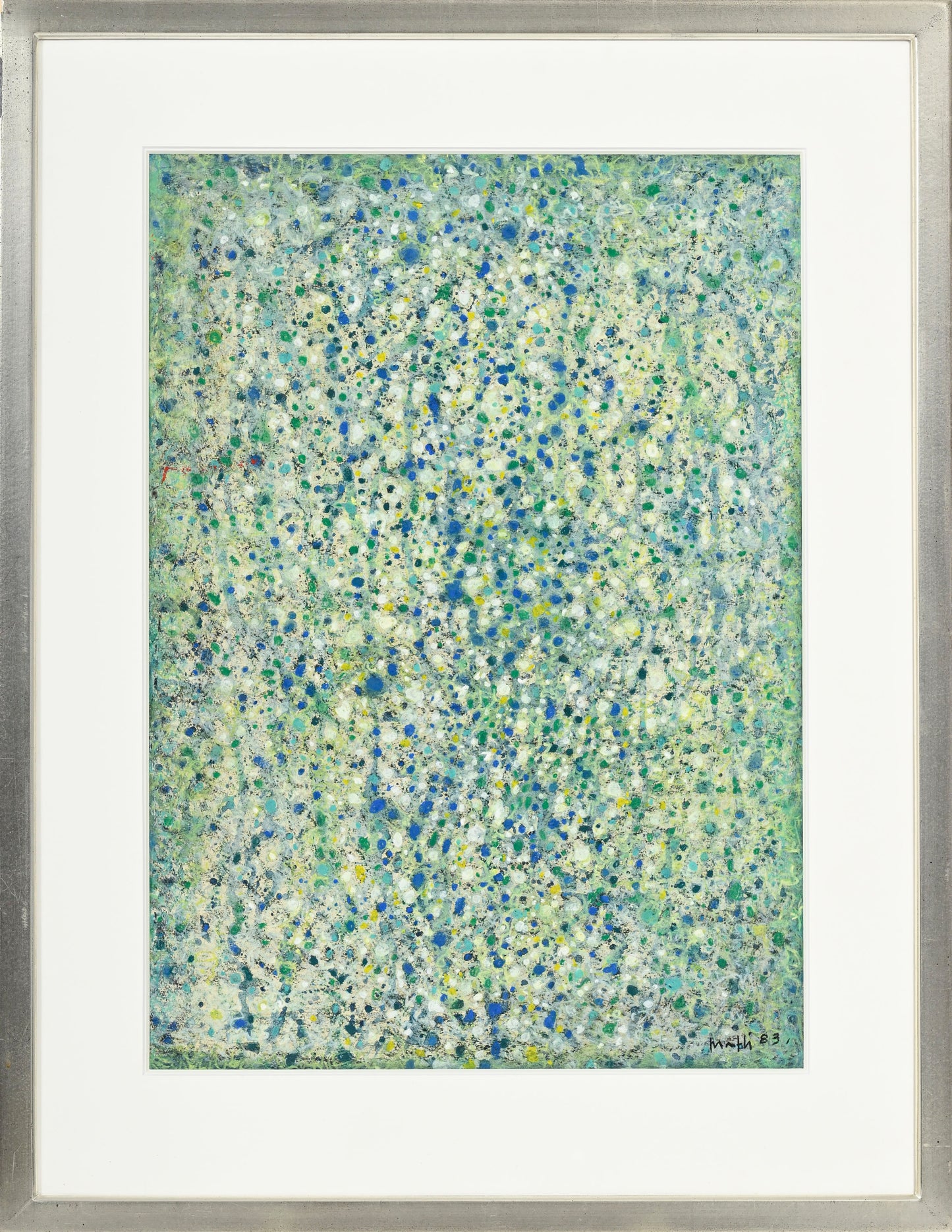Walter Mafli (1915–2017), Field of Flowers, 1983 Painting, pastel and gouache on paper, signed and dated
