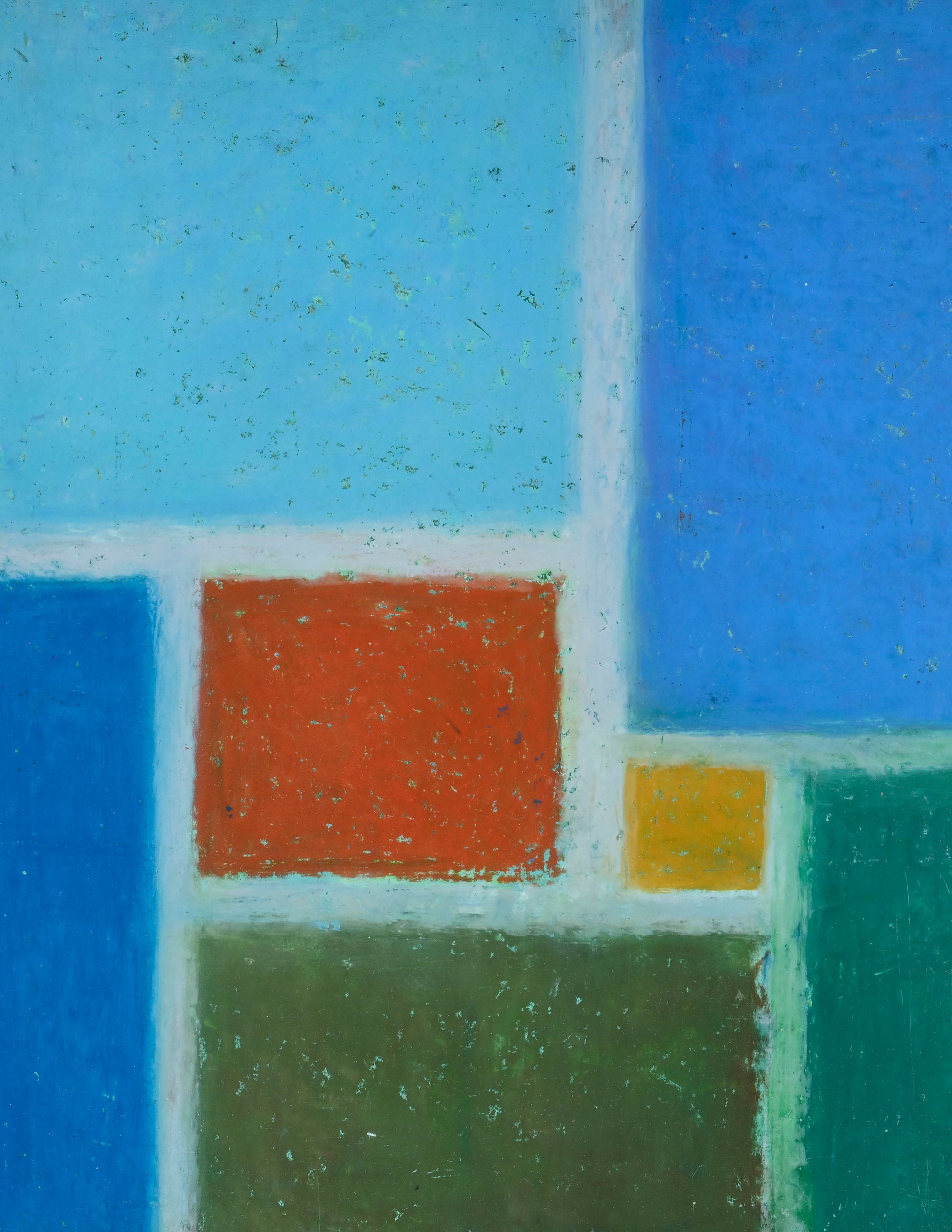 Walter Mafli (1915–2017), Painting 1991, oil pastel on paper, signed and dated