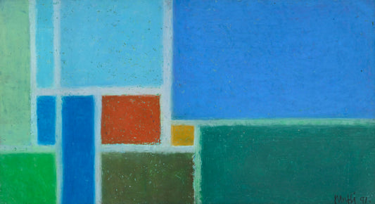 Walter Mafli (1915–2017), Painting 1991, oil pastel on paper, signed and dated