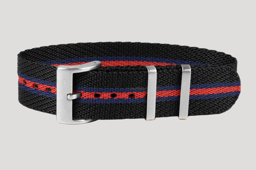 Nato Single Pass Strap / Bracelet / Band "The Black Pepsi"(20 & 22 mm) NEW