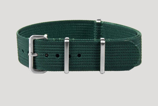 Ribbed NATO Strap / Bracelet/ Band Racing Green New