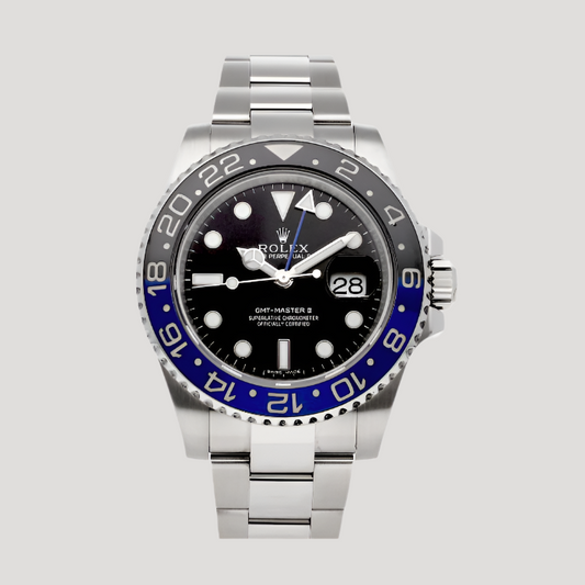 Rolex GMT 'Batman' Reference 116710BLNR Full Set 24time chrono24